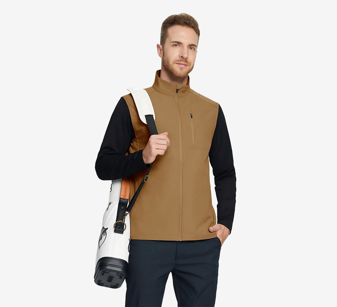 Ideal for the Golf Course: Windproof Golf Vests with Zip Pockets