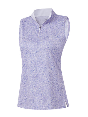 Women's Sleeveless Q-Zip Print Golf Shirts