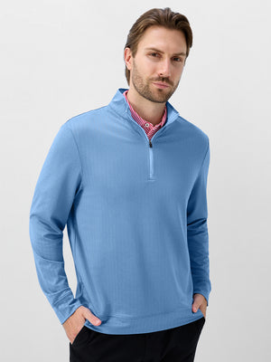 Herringbone Jacquard 1/4 Zip Pullover