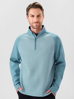 Colorblock Stripe Raglan Quarter Zip