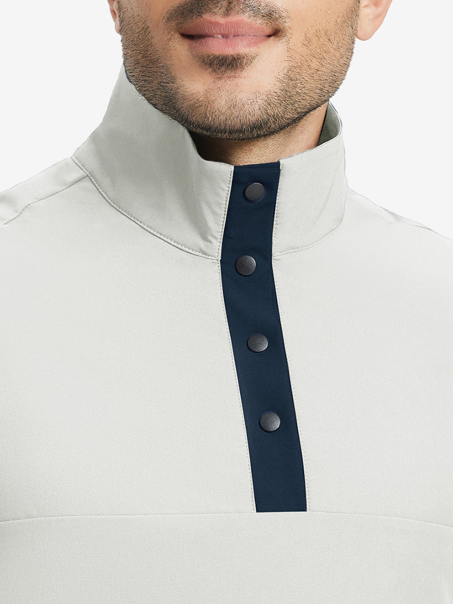 Mock Neck Quarter Button Golf Pullover