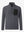 3D front view of midweight warm stretchy quarter zip pullover in grey, simple and sleek look.