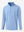 Heather Pinstripe Brushed Dry Fit Quarter Zip Pullover in sky blue heather, 3D front chest view with quarter zip design