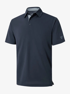 3D view showcasing DARK GREY Ventilated Pique Performance Polo design