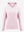3D front view of women's lightweight hoodies pullover in pale pink, showing clean and sporty look.