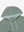 Close-up detail of hood structure, heather midlayer golf hoodies in celadon green heather