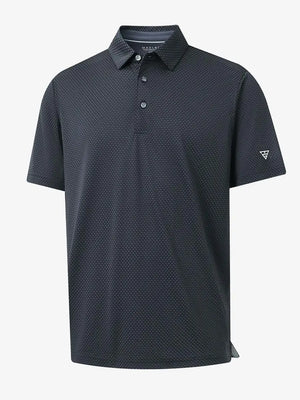 DARK GREY/BLACK Your Favorite Jacquard Polo 3D product render