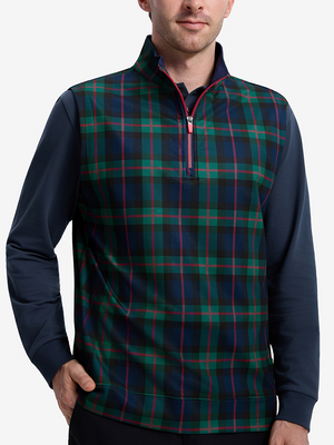 Full Print Quarter Zip Sleeveless Vest Pullover