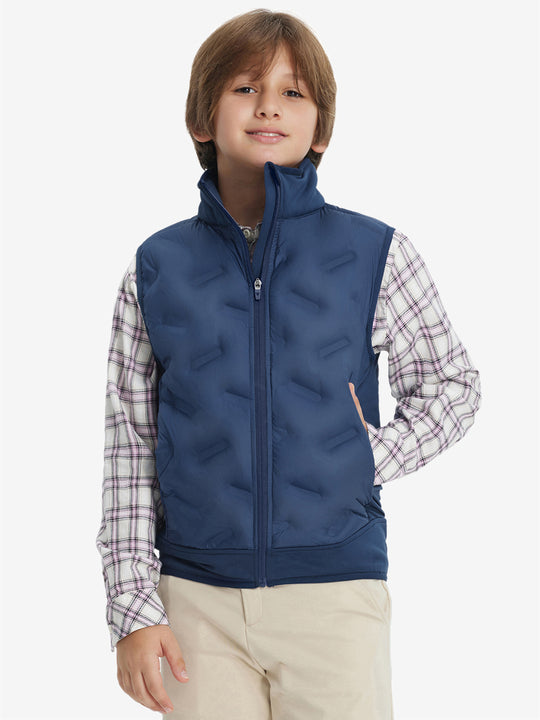 Boys Full-Zip Fleece-Lined Puffer Vest