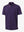 3D view of MAELREG Performance Jersey Print Polo in Black Purple Flower – breathable golf fabric