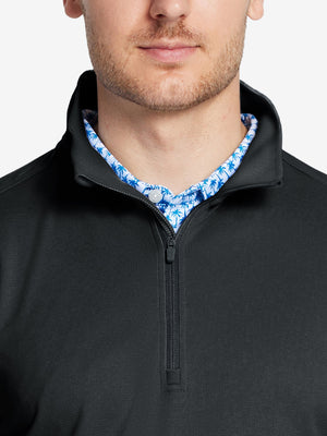 Sudadera con cremallera de cuarto de largo que absorbe la humedad