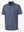 Front 3D view of Performance quick dry print golf polos in blue white stars, clean athletic design