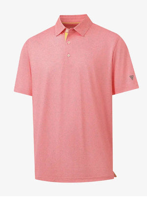 3D view of CANDY PINK LINE polo showing clean stripes and structured silhouette