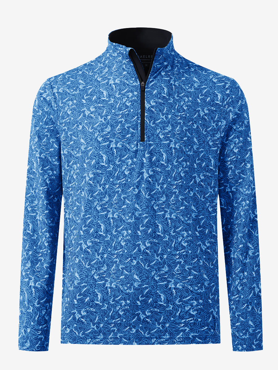Full Print Lightweight Quarter Zip Pullover