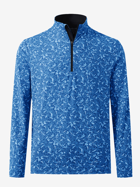 Full Print Lightweight Quarter Zip Pullover