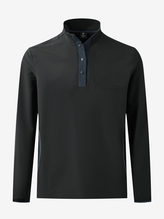 Mock Neck Quarter Button Golf Pullover