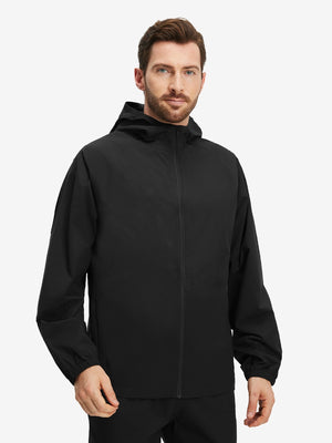 Chaqueta impermeable ligera para la lluvia con capucha