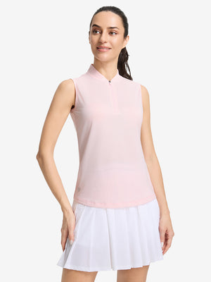 Women‘s Q-Zip Pin Striped Golf Shirts