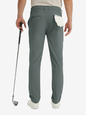 Pantalones de Golf Repelentes al Agua de Corte Clásico con Pliegue Frontal