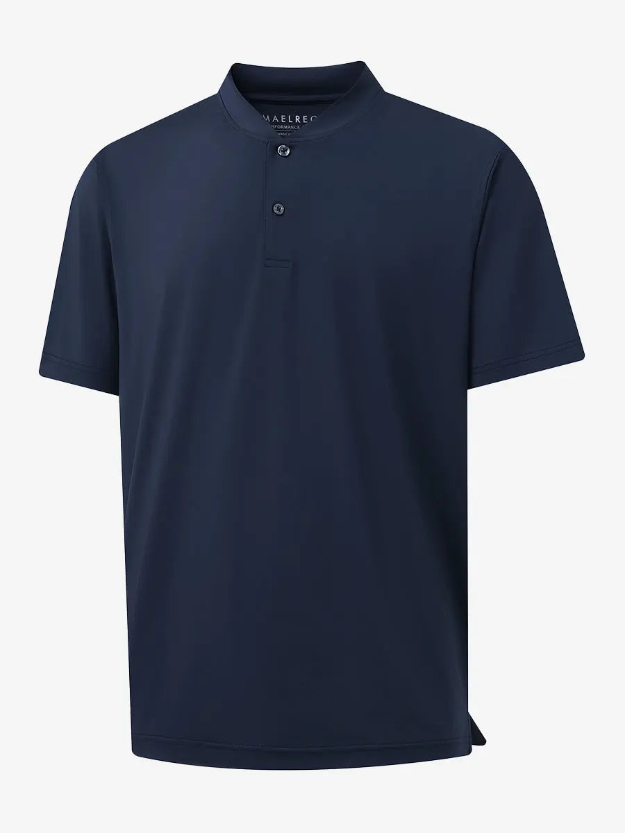 3D rendering of Everyday Collarless Jersey Shirt in NAVY.