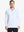 Front half-body view of model wearing WHITE Long Sleeve Solid Jersey Polo