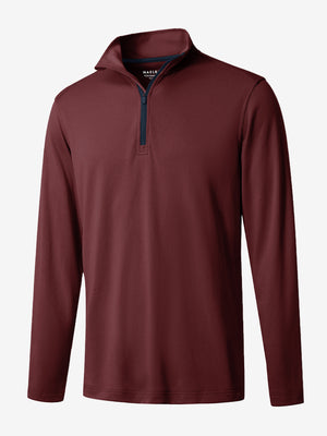 Sudadera con cremallera de cuarto de largo que absorbe la humedad