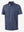 3D render of the navy sailboat 4 way stretch print collared polo shirt, displaying the garment structure and design clearly