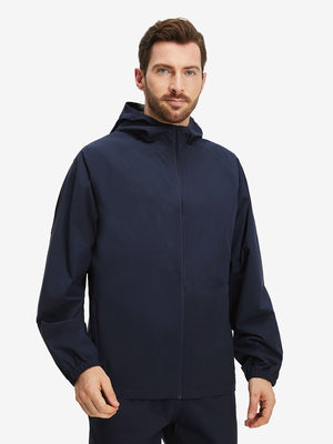 Chaqueta impermeable ligera para la lluvia con capucha