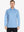 Front half-body view of model wearing LIGHT BLUE Long Sleeve Solid Jersey Polo