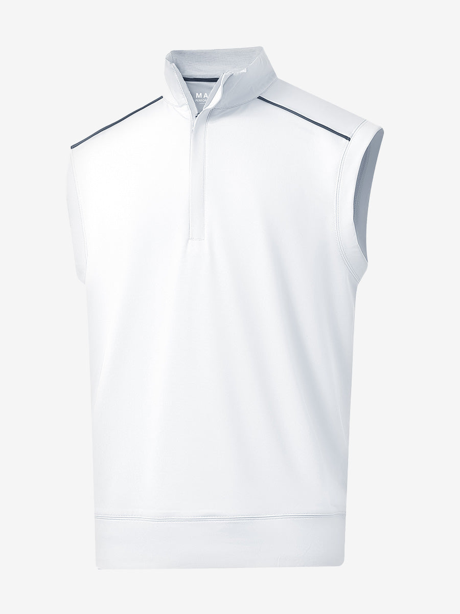 Stretch Solid Fleece Quarter-Zip Vest