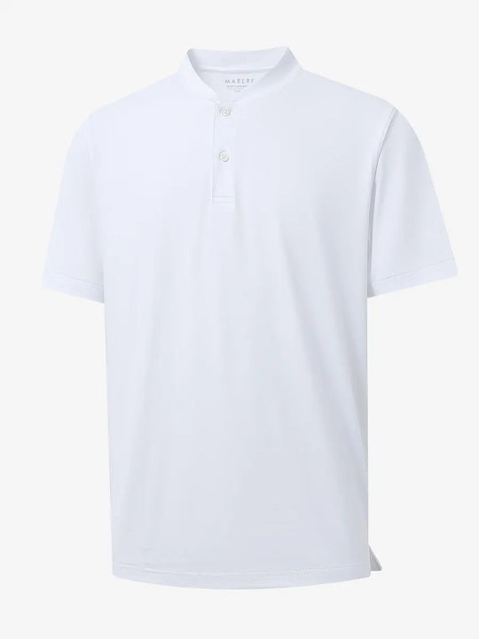 3D rendering of Everyday Collarless Jersey Shirt in White.