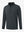 3D view of DARK GREY HEATHER Quarter Zip Melange Pullover showing shape and melange pattern.
