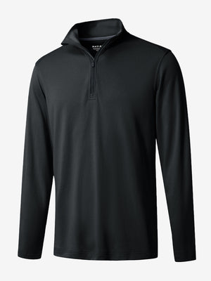 Sudadera con cremallera de cuarto de largo que absorbe la humedad