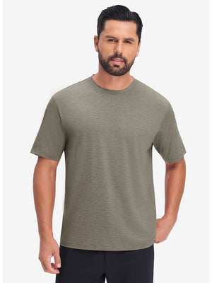 Moisture Wicking Heather Round Neck Athletic T-Shirts
