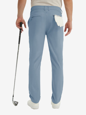 Pantalones de Golf Repelentes al Agua de Corte Clásico con Pliegue Frontal