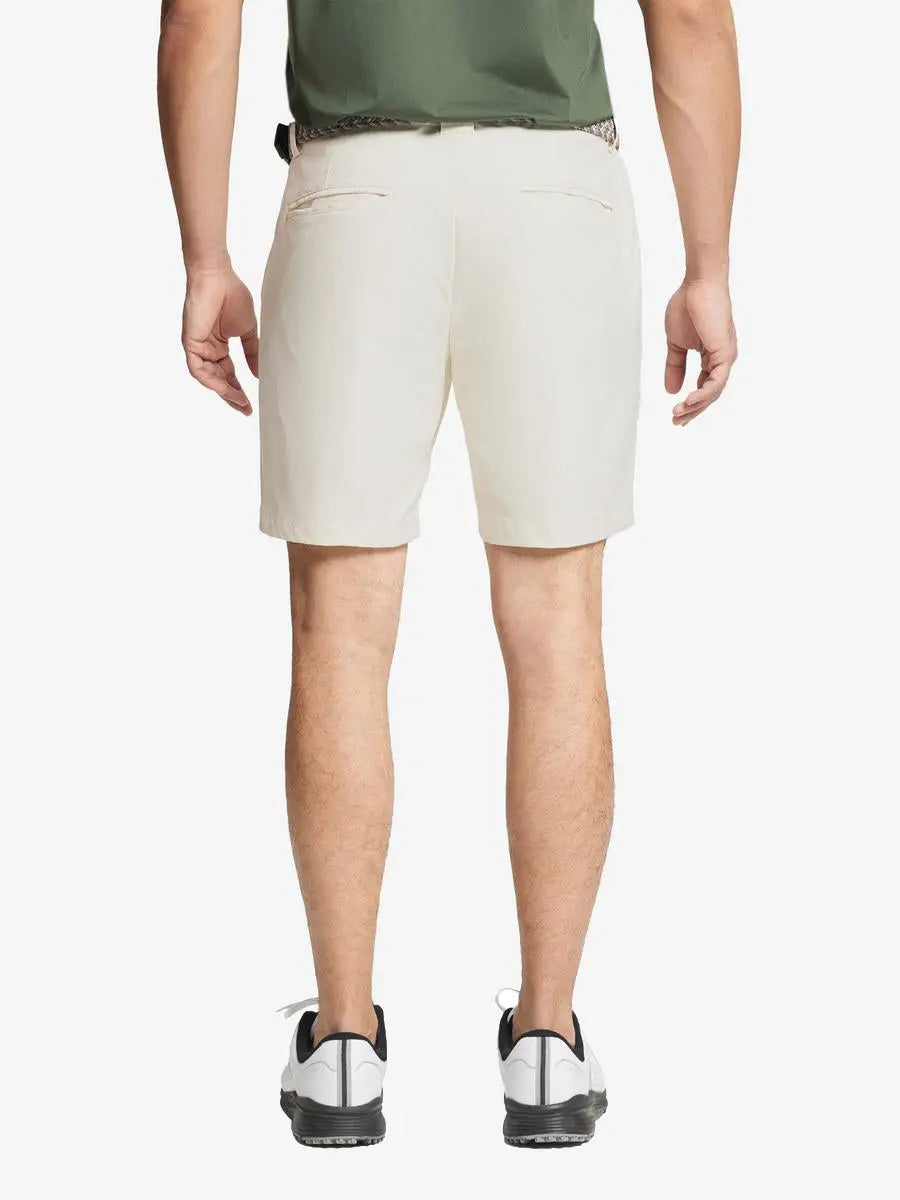 MAELREG Water Resistant Golf Shorts – back half-body model in Beige, 7 Inch
