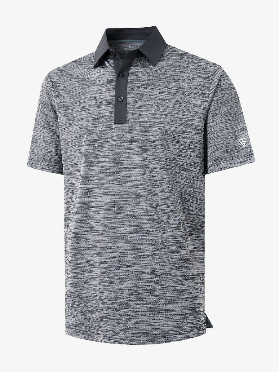 3D render showing dark greyblack heather fabric texture