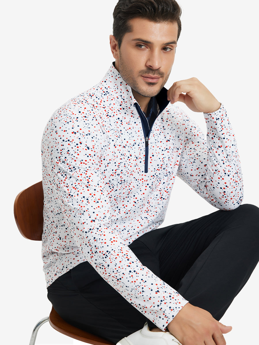 Full Print Quarter Zip Pullover