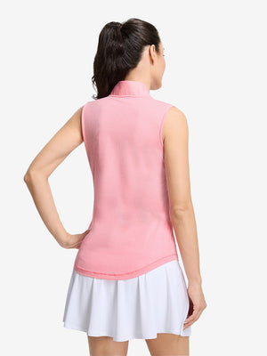 Women‘s Q-Zip Pin Striped Golf Shirts