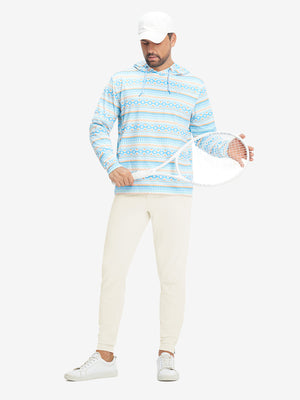 Lightweight Ankle-Zip Sweatpants with 4 Pockets in cream, full body front view with tennis racket
