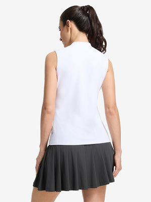 Women's Moisture-Wicking Mock Neck Sleeveless Golf Tops