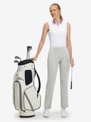 Pantalones de golf ligeros de talle alto para mujer