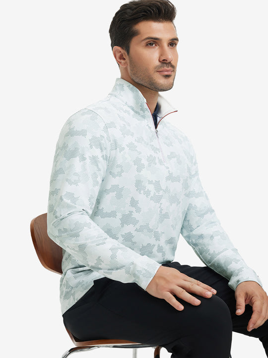 Full Print Quarter Zip Pullover