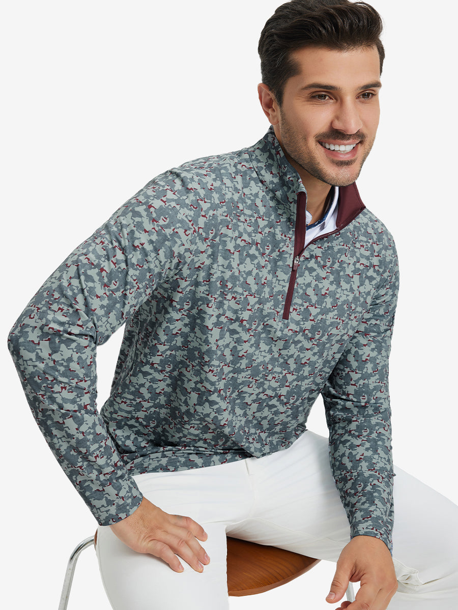 Full Print Quarter Zip Pullover