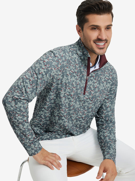 Full Print Quarter Zip Pullover
