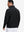 Back upper body view of Fleece lined golf quarter zip with smooth black finish