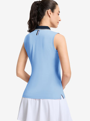 Women's Collared V Neck Quick Dry Tank Tops