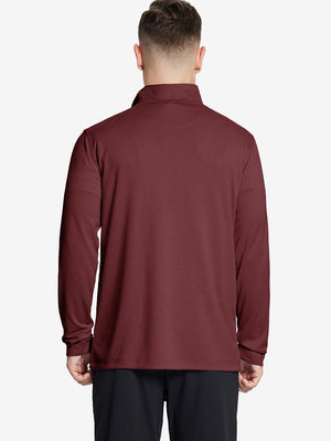 Sudadera con cremallera de cuarto de largo que absorbe la humedad