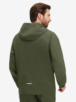 Chaqueta impermeable ligera para la lluvia con capucha