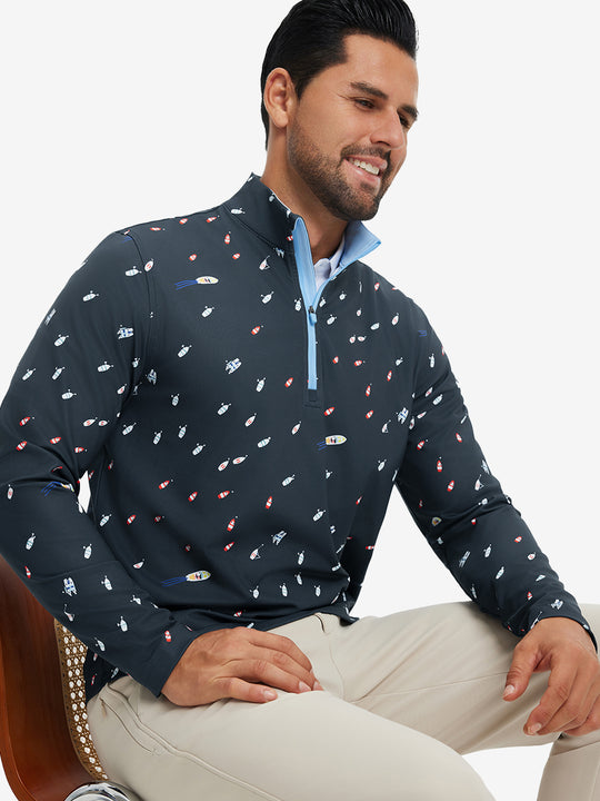 Full Print Quarter Zip Pullover